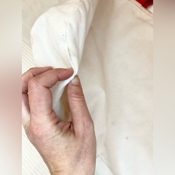 Disney Land  Reversible Canvas Tote Bag Mickey Mouse 1955 Red Mickey Print - Picture 6 of 13